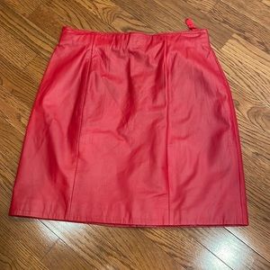 CHIA 100% leather mini skirt!